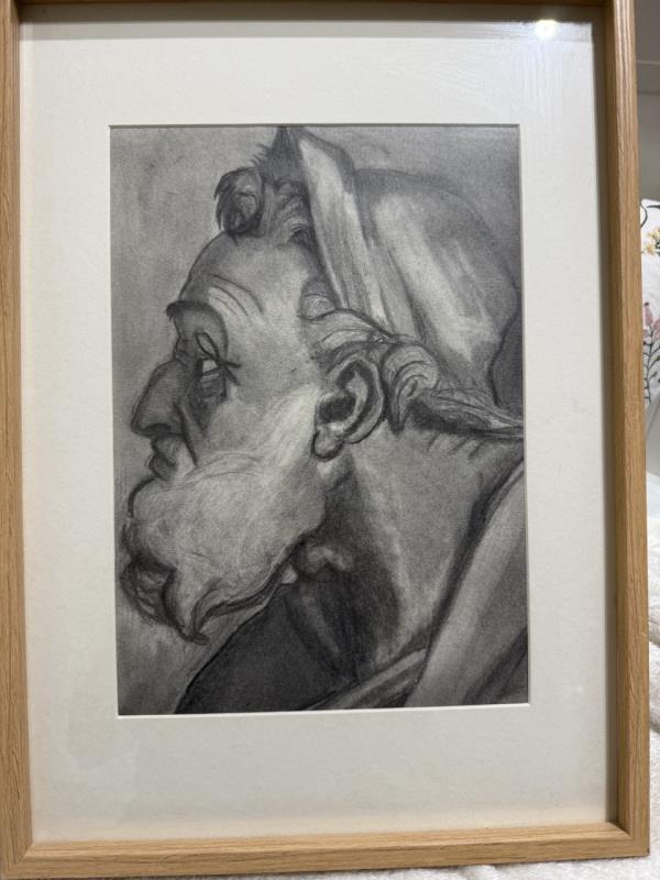 Head of the Prophet Ezekiel after Michelangelo Buonarroti Copy by Rosana 2022